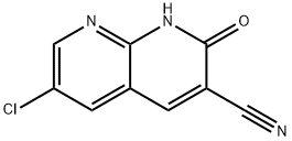 6-Chloro-2-hydroxy-1,8-naphthyridine-3-carbonitrile Struktur