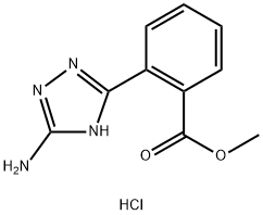 Methyl 2-(5-amino-1H-1,2,4-triazol-3-yl)benzoate hydrochloride Struktur