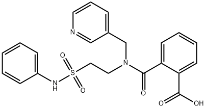 2-{[[2-(Anilinosulfonyl)ethyl](pyridin-3-ylmethyl) amino]carbonyl}benzoic acid Structure