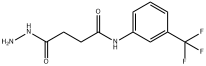 4-Hydrazino-4-oxo-N-[3-(trifluoromethyl)phenyl]-butanamide Struktur