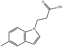 3-(5-甲基-1H-吲哚-1-基)丙酸,18108-86-6,结构式