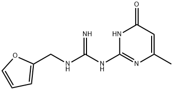 N-(2-Furylmethyl)-N'-(6-methyl-4-oxo-1,4-dihydropyrimidin-2-yl)guanidine Struktur