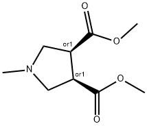 (3S,4R)-1-Methyl-pyrrolidine-3,4-dicarboxylic acid dimethyl ester 结构式