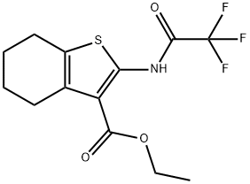 2-(三氟乙酰氨基)-4,5,6,7-四氢-1-苯并噻吩-3-羧酸乙酯, 171734-43-3, 结构式