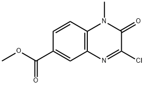 Methyl 3-chloro-1-methyl-2-oxo-1,2-dihydroquinoxaline-6-carboxylate Struktur