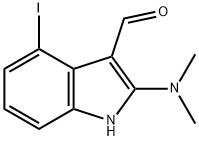 2-(Dimethylamino)-4-iodo-1H-indole-3-carbaldehyde 化学構造式