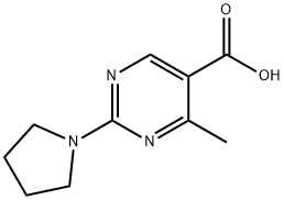 4-Methyl-2-pyrrolidin-1-ylpyrimidine-5-carboxylic acid Structure