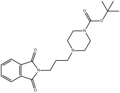 4-(3-(1,3-二氧异吲哚啉-2-基)丙基)哌嗪-1-羧酸叔丁酯 结构式