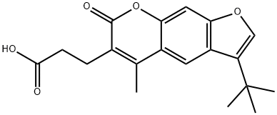 3-(3-tert-Butyl-5-methyl-7-oxo-7H-furo[3,2-g]-chromen-6-yl)propanoic acid Structure