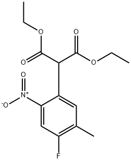1,3-Diethyl 2-(4-fluoro-5-methyl-2-nitrophenyl)-propanedioate 结构式