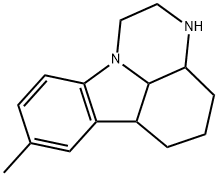 8-Methyl-2,3,3a,4,5,6,6a,11a-octahydro-1H-pyrazino[3,2,1-jk]carbazole 化学構造式