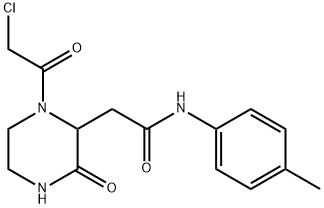 2-[1-(氯乙酰基)-3-氧代哌嗪-2-基]-N-(4-甲基苯基)乙酰胺 结构式