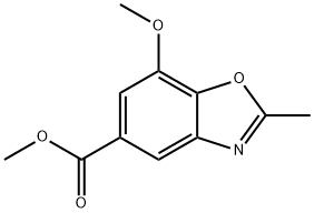 2-甲基-7-甲氧基苯并噁唑-5-甲酸甲酯, 1197944-26-5, 结构式