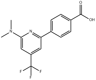 4-(6-Dimethylamino-4-trifluoromethyl-pyridin-2-yl) -benzoic acid,1208081-55-3,结构式