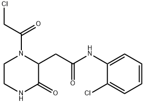 2-[1-(Chloroacetyl)-3-oxopiperazin-2-yl]-N-(2-chlorophenyl)acetamide Structure