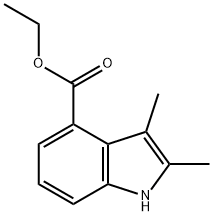 2,3-二甲基-1H-吲哚-4-甲酸乙酯, 106269-68-5, 结构式