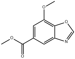 Methyl 7-methoxy-1,3-benzoxazole-5-carboxylate 化学構造式