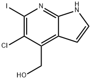 (5-Chloro-6-iodo-1H-pyrrolo[2,3-b]pyridin-4-yl)methanol Struktur