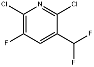 2,6-Dichloro-3-(difluoromethyl)-5-fluoro-pyridine 化学構造式