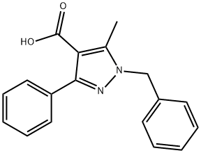 1-Benzyl-5-methyl-3-phenyl-1H-pyrazole-4-carboxylic acid Structure