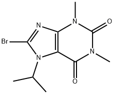 8-溴-7-异丙基-1,3-二甲基-3,7-二氢-1H-嘌呤-2,6-二酮 结构式