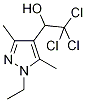 2,2,2-Trichloro-1-(1-ethyl-3,5-dimethyl-1H-pyrazol-4-yl)ethanol Struktur