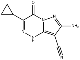 7-Amino-3-cyclopropyl-4-oxo-1,4-dihydropyrazolo-[5,1-c][1,2,4]triazine-8-carbonitrile|7-氨基-3-环丙基-4-氧代-1,4-二氢吡唑并[5,1-C][1,2,4]三嗪-8-甲腈