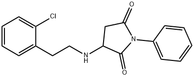 3-{[2-(2-氯苯基)乙基]氨基}-1-苯基吡咯烷-2,5-二酮, 494853-47-3, 结构式