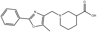 1-[(5-Methyl-2-phenyl-1,3-oxazol-4-yl)-methyl]piperidine-3-carboxylic acid Structure