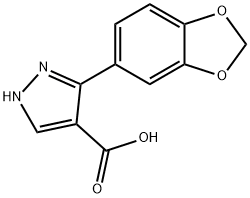 3-(1,3-苯并二唑-5-基)-1H-吡唑-4-羧酸, 1152543-46-8, 结构式