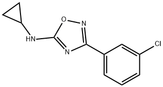 3-(3-Chlorophenyl)-N-cyclopropyl-1,2,4-oxadiazol-5-amine Structure
