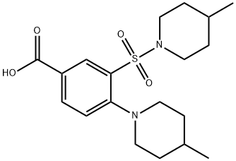 1242901-41-2 4-(4-甲基哌啶-1-基)-3-[(4-甲基哌啶-1-基)磺酰基]苯甲酸