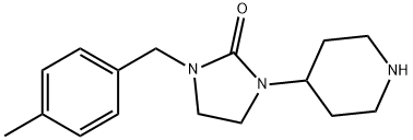 1-(4-甲苄基)-3-哌啶-4-基咪唑啉-2-酮 结构式