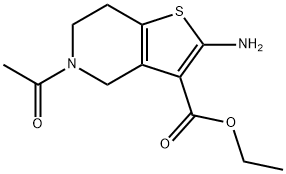 2-氨基-5-乙酰基-6,7-二氢-4H-噻吩并[4,5-C]吡啶-3-甲酸乙酯, 924829-09-4, 结构式