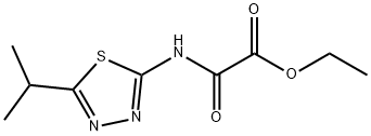 Ethyl [(5-isopropyl-1,3,4-thiadiazol-2-yl)amino](oxo)acetate Struktur