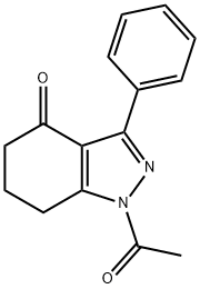 1-Acetyl-3-phenyl-1,5,6,7-tetrahydro-4H-indazol-4-one Struktur