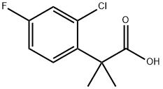 2-(2-Chloro-4-fluorophenyl)-2-methylpropanoic acid Struktur