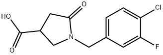 1-(4-Chloro-3-fluorobenzyl)-5-oxopyrrolidine-3-carboxylic acid Struktur