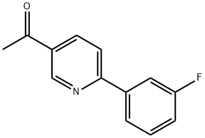1-[6-(3-Fluorophenyl)pyridin-3-yl]ethanone Struktur