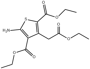 Diethyl 5-amino-3-(2-ethoxy-2-oxoethyl)-thiophene-2,4-dicarboxylate Structure