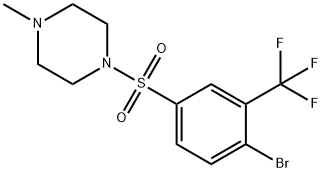 1-((4-溴-3-(三氟甲基)苯基)磺酰基)-4-甲基哌嗪, 486422-42-8, 结构式
