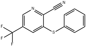 2-Cyano-3-phenylsulfanyl-5-(trifluoromethyl)pyridine 化学構造式