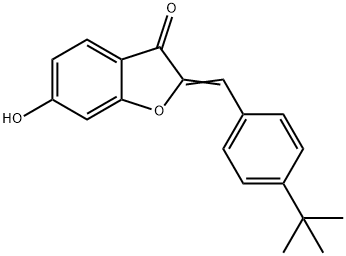 (2Z)-2-(4-TERT-ブチルベンジリデン)-6-ヒドロキシ-1-ベンゾフラン-3(2H)-オン 化学構造式