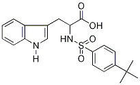 2-({[4-(tert-Butyl)phenyl]sulphonyl}amino)-3-(1H-indol-3-yl)propanoic acid Struktur