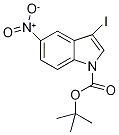3-Iodo-5-nitro-1H-indole-1-carboxylic acid tert-butyl ester,,结构式