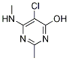 5-Chloro-2-methyl-6-(methylamino)pyrimidin-4-ol, 5-Chloro-N,2-dimethyl-6-hydroxypyrimidin-4-amine Struktur