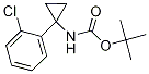 tert-Butyl [1-(2-chlorophenyl)cycloprop-1-yl]carbamate, 1-[(tert-Butoxycarbonyl)amino]-1-(2-chlorophenyl)cyclopropane 结构式