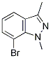 7-Bromo-1,3-dimethyl-1H-indazole 化学構造式