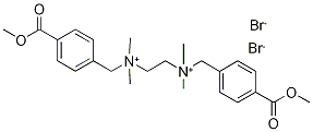 methyl 4-{[1-(2-{1-[4-(methoxycarbonyl)benzyl]-1,1-dimethylammonio}ethyl)-1,1-dimethylammonio]methyl}benzoate dibromide Struktur