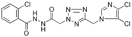 N'1-(2-chlorobenzoyl)-2-{5-[(4,5-dichloro-1H-imidazol-1-yl)methyl]-2H-1,2,3,4-tetraazol-2-yl}ethanohydrazide,,结构式